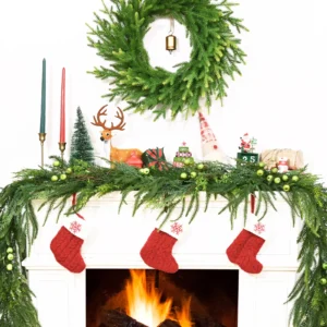 Elegant Green Berry Christmas Garland for Indoor and Outdoor Decoration