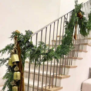 Realistic Faux Cedar Christmas Garland: Indoor/Outdoor Holiday Decor