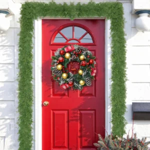 Realistic Faux Cedar Christmas Garland: Indoor/Outdoor Holiday Decor